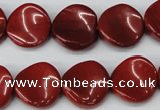 CTW32 15.5 inches 16mm twisted coin red jasper beads wholesale