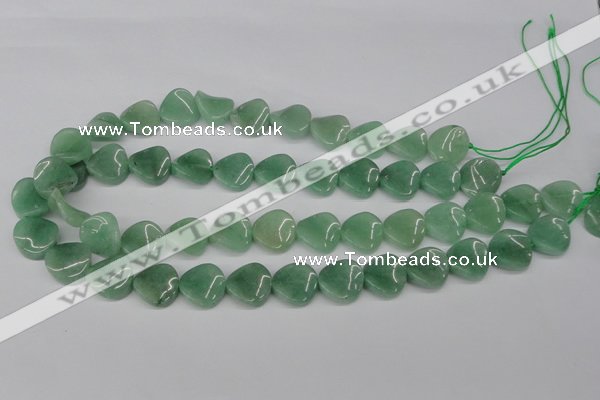 CTW34 15.5 inches 16mm twisted coin green aventurine beads wholesale