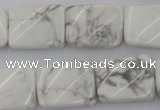 CTW383 15.5 inches 15*20mm twisted rectangle white howlite beads