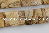 CTW396 15.5 inches 18*25mm twisted rectangle picture jasper beads