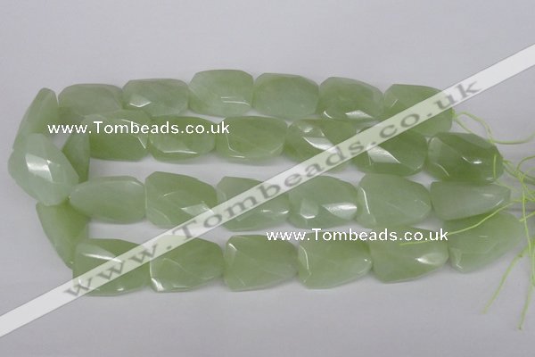 CTW417 15.5 inches 20*30mm faceted & twisted New jade gemstone beads