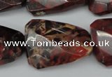 CTW418 15.5 inches 22*30mm faceted & twisted brecciated jasper beads