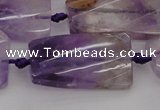 CTW456 20*38mm faceted & twisted rectangle ametrine beads