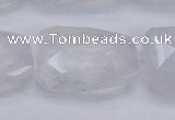 CTW500 15.5 inches 20*30mm faceted & twisted synthetic quartz beads