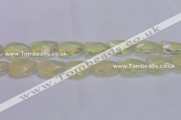 CTW502 15.5 inches 20*30mm faceted & twisted synthetic quartz beads