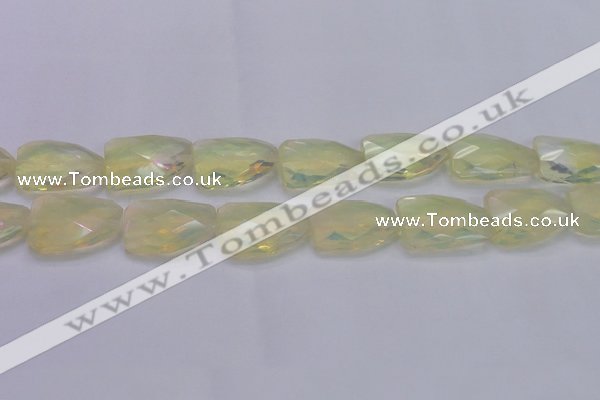 CTW502 15.5 inches 20*30mm faceted & twisted synthetic quartz beads