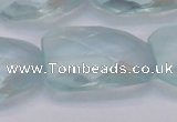 CTW503 15.5 inches 20*30mm faceted & twisted synthetic quartz beads