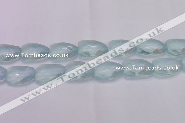 CTW503 15.5 inches 20*30mm faceted & twisted synthetic quartz beads