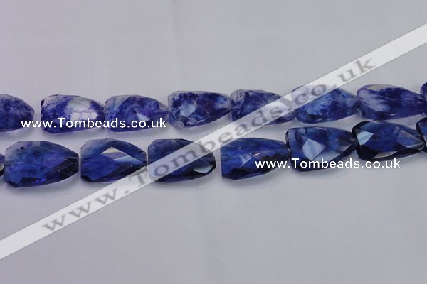 CTW504 15.5 inches 20*30mm faceted & twisted synthetic quartz beads