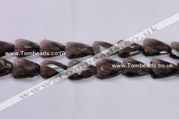 CTW505 15.5 inches 22*30mm faceted & twisted synthetic quartz beads