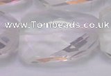 CTW510 15.5 inches 30*40mm faceted & twisted synthetic quartz beads