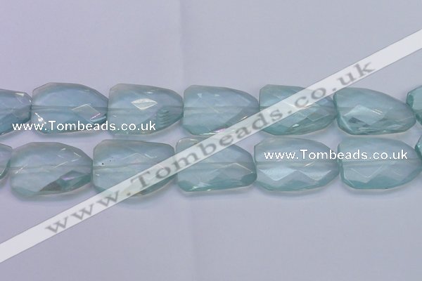 CTW511 15.5 inches 30*40mm faceted & twisted synthetic quartz beads