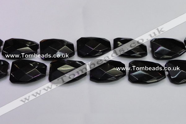 CTW513 15.5 inches 30*40mm faceted & twisted synthetic quartz beads