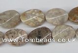CTW58 15.5 inches 12*16mm twisted oval jasper gemstone beads