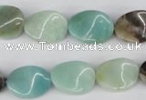 CTW59 15.5 inches 12*16mm twisted oval amazonite gemstone beads