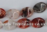 CTW60 15.5 inches 12*16mm twisted oval agate gemstone beads