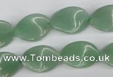 CTW61 15.5 inches 13*18mm twisted oval green aventurine beads