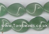 CTW72 15.5 inches 15*20mm twisted oval green aventurine beads