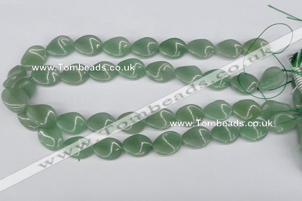 CTW72 15.5 inches 15*20mm twisted oval green aventurine beads