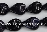 CTW79 15.5 inches 15*20mm twisted oval blue goldstone beads