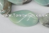 CTW91 15.5 inches 18*30mm twisted oval amazonite gemstone beads