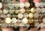 CTZ23 15 inches 9mm round yellow topaz quartz beads wholesale
