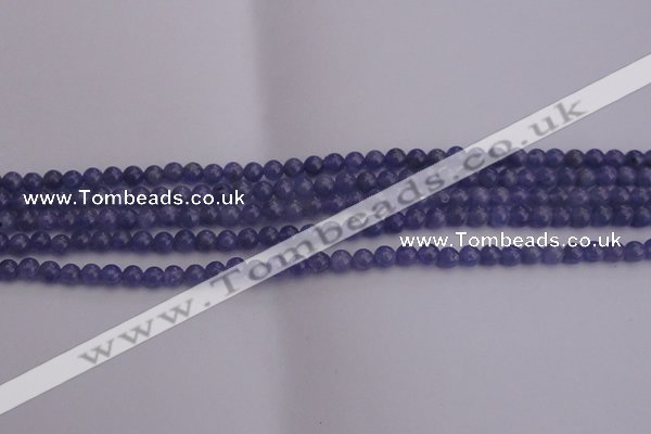 CTZ500 15.5 inches 4mm round natural tanzanite gemstone beads