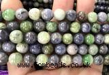 CTZ545 15 inches 10mm round tanzanite & tsavorite beads