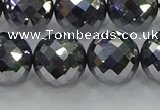 CTZ615 15.5 inches 14mm faceted round terahertz beads wholesale