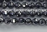 CTZ620 15.5 inches 4mm faceted round terahertz beads wholesale