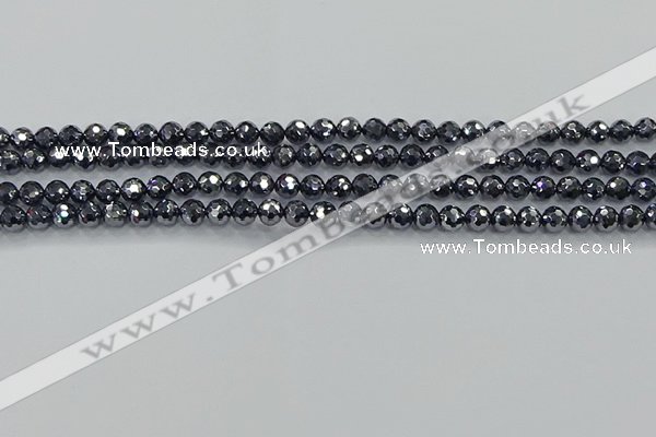 CTZ620 15.5 inches 4mm faceted round terahertz beads wholesale