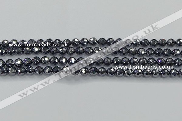 CTZ621 15.5 inches 6mm faceted round terahertz beads wholesale