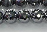 CTZ622 15.5 inches 8mm faceted round terahertz beads wholesale
