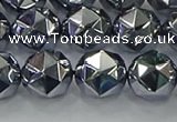 CTZ633 15.5 inches 10mm faceted nuggets terahertz beads wholesale