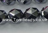 CTZ634 15.5 inches 12mm faceted nuggets terahertz beads wholesale