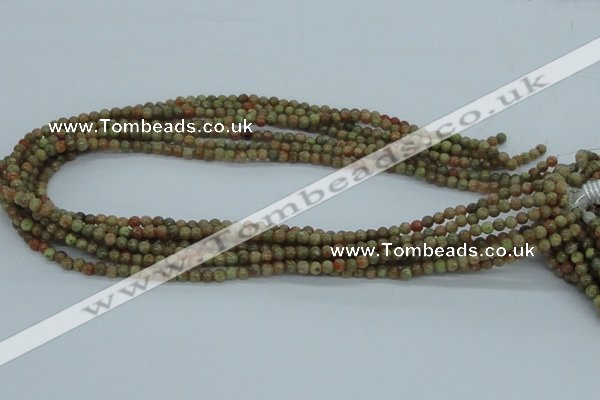 CUG01 15.5 inches 4mm round unakite gemstone beads wholesale