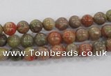 CUG101 15.5 inches 6mm round Chinese unakite beads wholesale