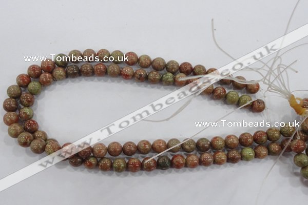 CUG102 15.5 inches 8mm round Chinese unakite beads wholesale