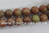 CUG103 15.5 inches 10mm round Chinese unakite beads wholesale