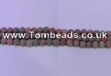 CUG181 15.5 inches 6mm round matte unakite gemstone beads