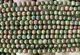 CUG212 15 inches 4mm round unakite beads wholesale