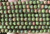 CUG213 15 inches 6mm round unakite beads wholesale
