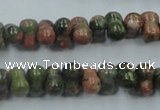 CUG65 16 inches 8*12mm bone natural unakite gemstone beads wholesale