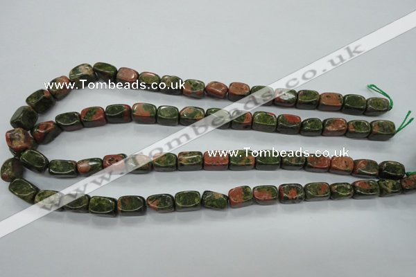 CUG67 15.5 inches 8*12mm nuggets unakite gemstone beads wholesale