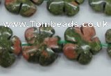 CUG74 15.5 inches 20mm carved flower unakite gemstone beads