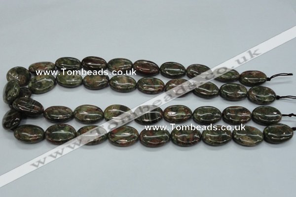 CUJ02 15.5 inches 15*20mm oval autumn jasper gemstone beads