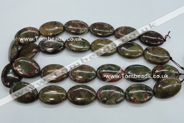 CUJ03 15.5 inches 22*30mm oval autumn jasper gemstone beads