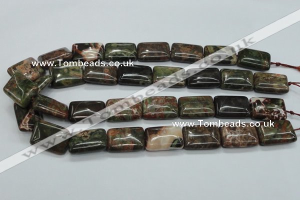 CUJ06 15.5 inches 18*25mm rectangle autumn jasper gemstone beads