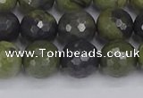 CUJ103 15.5 inches 10mm faceted round African green autumn jasper beads