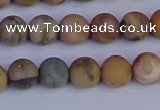 CVJ12 15.5 inches 8mm round matte venus jasper beads wholesale